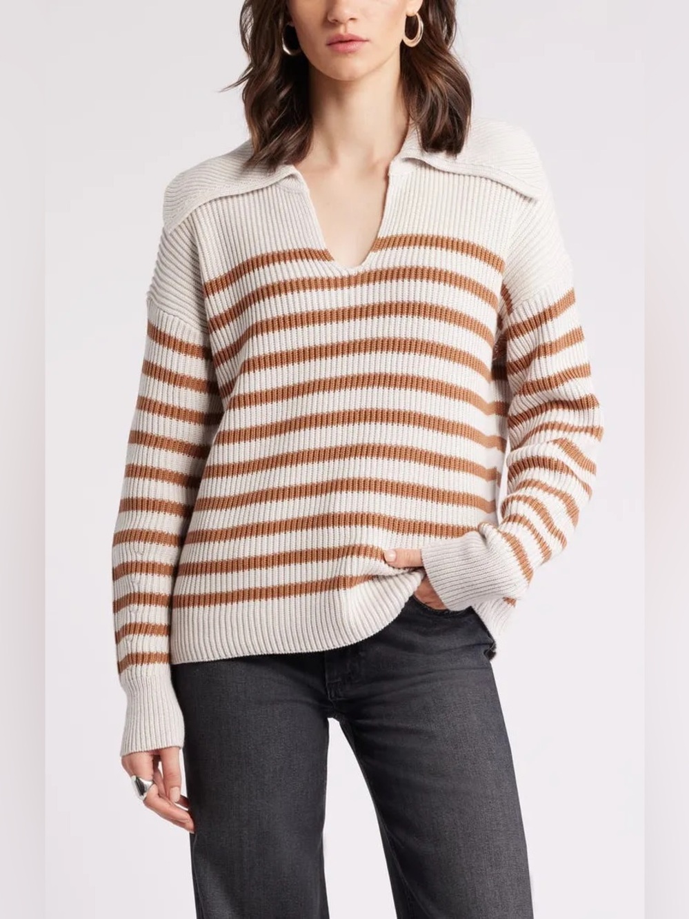 Nordstrom Stripe Long Sleeve Cotton Sweater